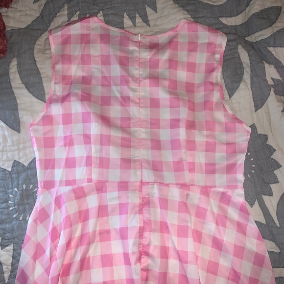AWIBMK Vintage Retro 1950's Pink Gingham Swing Summer Dress 🌸 from Amazon - Picture 7 of 10